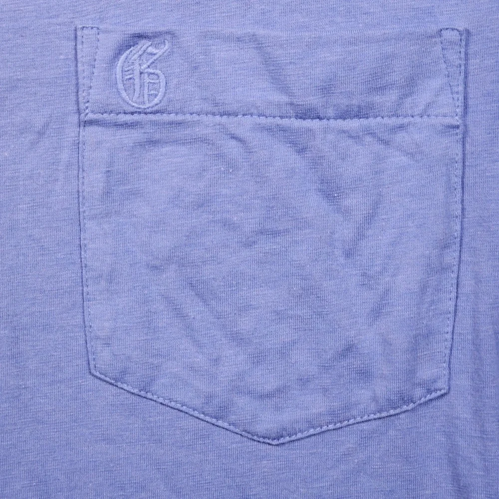 Greyson Polo Shirt Mens Medium Blue‎ Pima Cotton Blend Pocket Golf Logo Stretch
